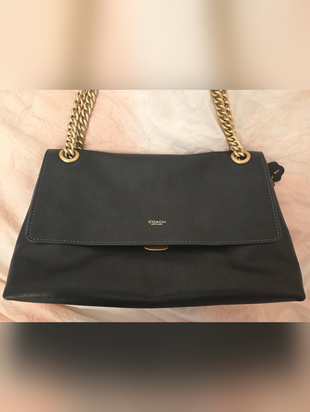 COACH Black Chain Chelsea 30 Shoulder Bag - Picture 3 of 12
